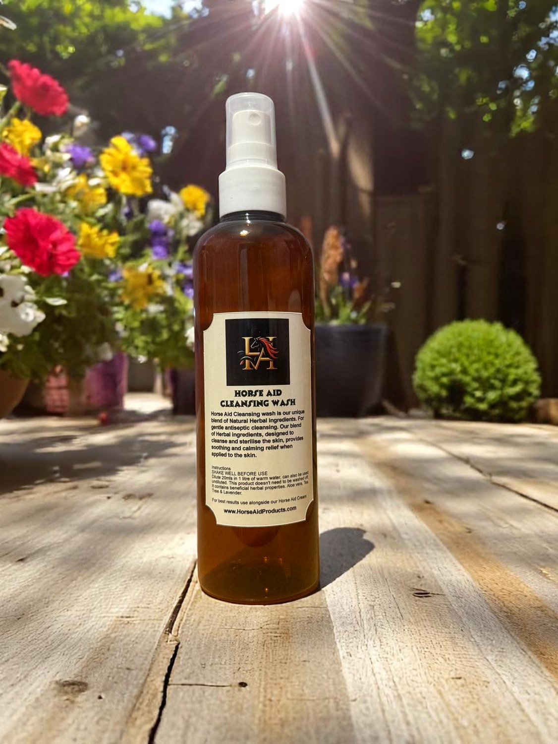 Horse Aid Cleansing Wash – Natural Antiseptic Skin Rinse for Horses (Aloe Vera Based) - Image 2