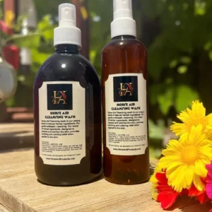Horse Aid Cleansing Wash – Natural Antiseptic Skin Rinse for Horses (Aloe Vera Based)