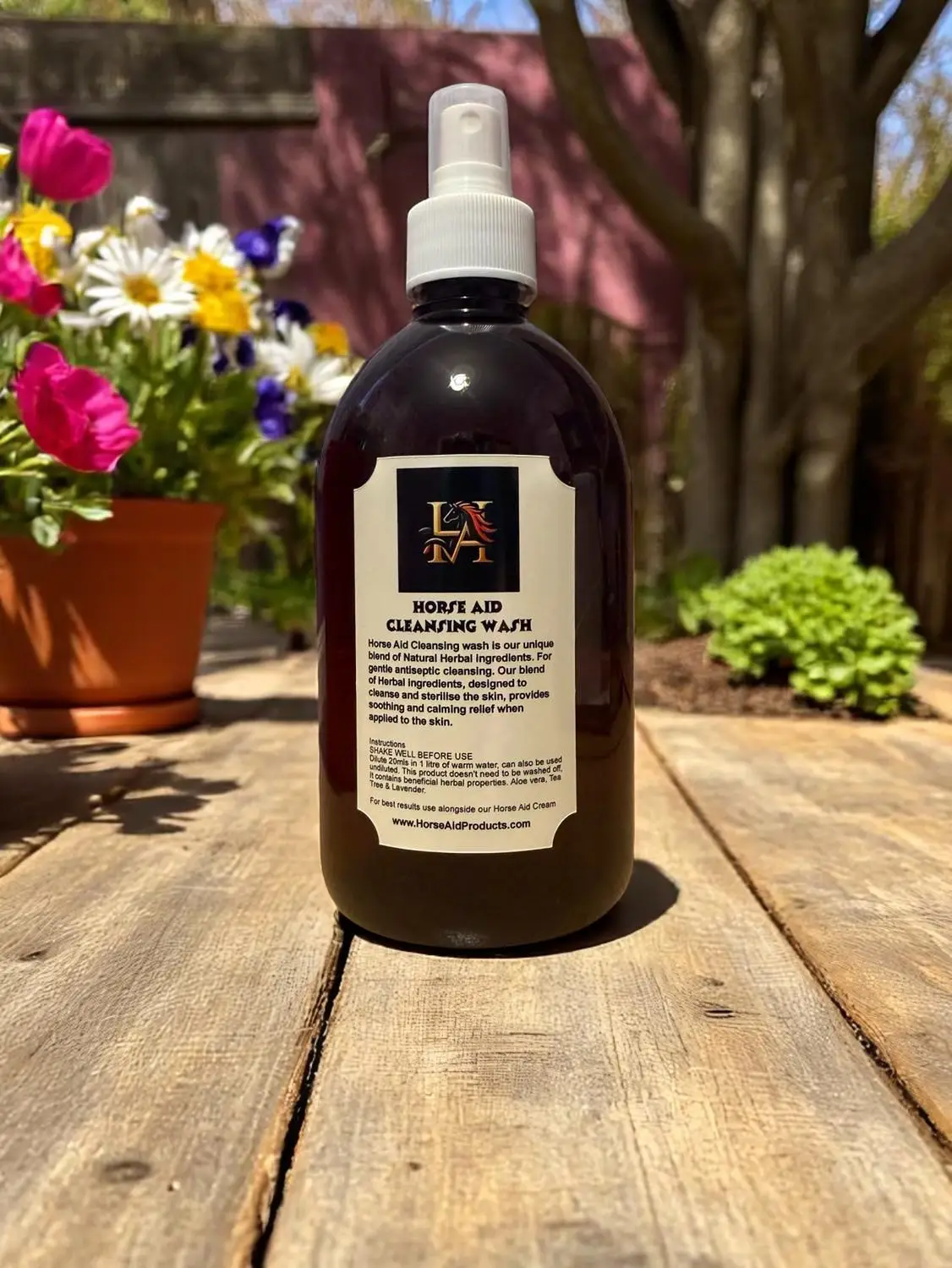 Horse Aid Cleansing Wash – Natural Antiseptic Skin Rinse for Horses (Aloe Vera Based) - Image 3