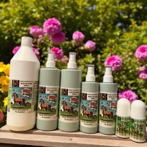 Buzz Be Gone – Herbal Fly Spray for Horses (Citronella & Aloe Vera Based)